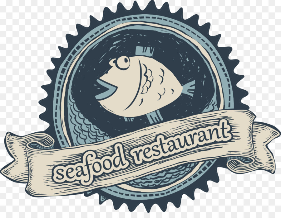 Meeresfrüchte-Restaurant-Illustration - Vektor-cartoon-Fisch-Symbol