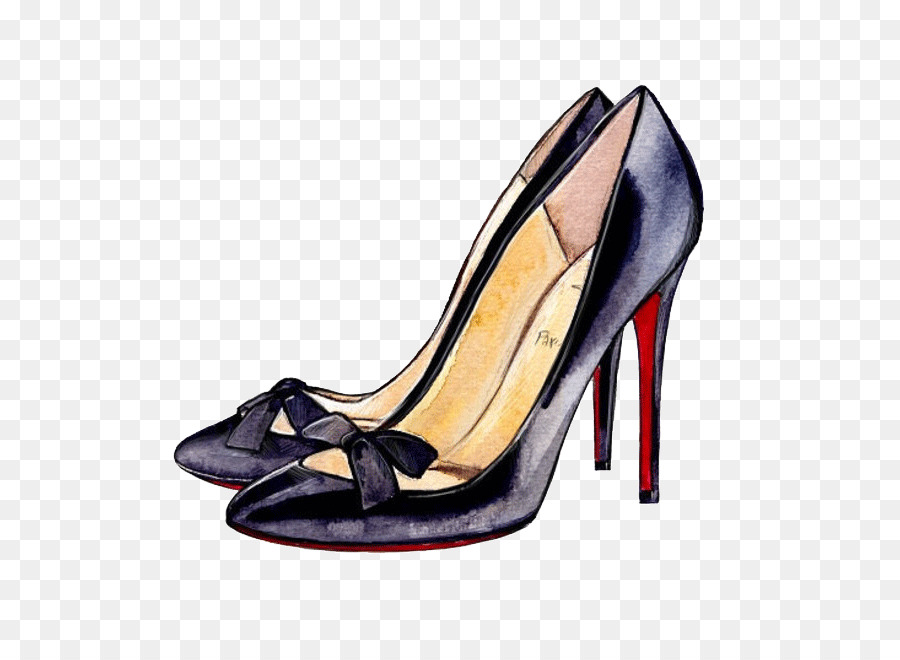 Corte di scarpe col tacco Alto calzature Designer pittura ad Acquerello - Dipinte a mano, tacchi