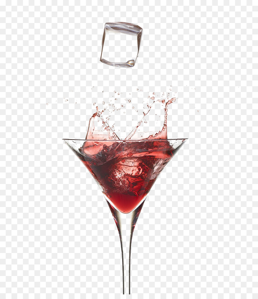 Martini-Cocktail-Garnitur Glas Wein - splash,Rot-Wein