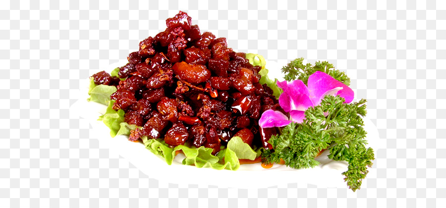 Vegetarische Küche, Sichuan-Pfeffer-Salat - Paprika gewürfelt