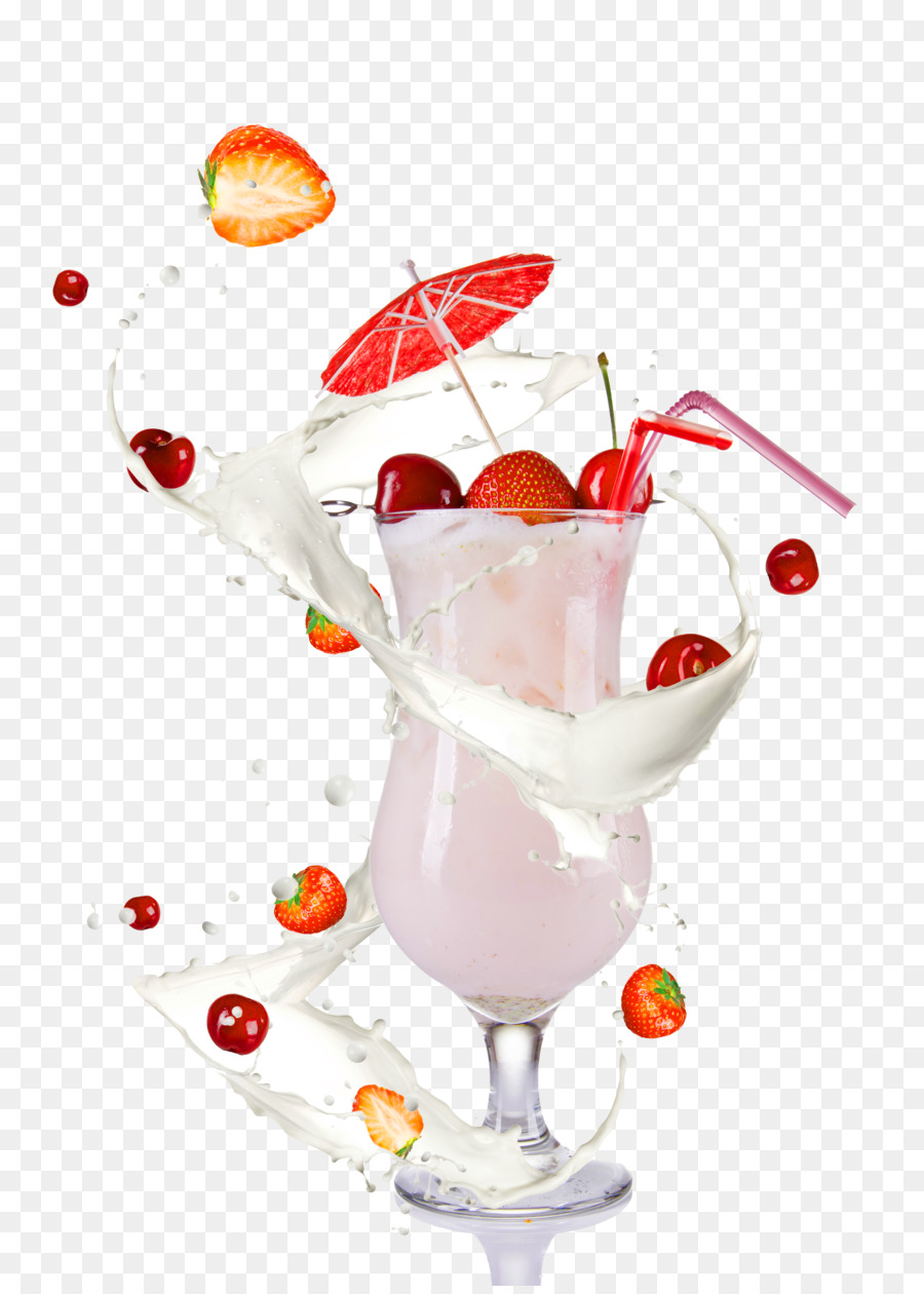Ice cream Cocktail di Succo di Pixf1a colada Sundae - Bianco fresco di frutta bevanda schema decorativo