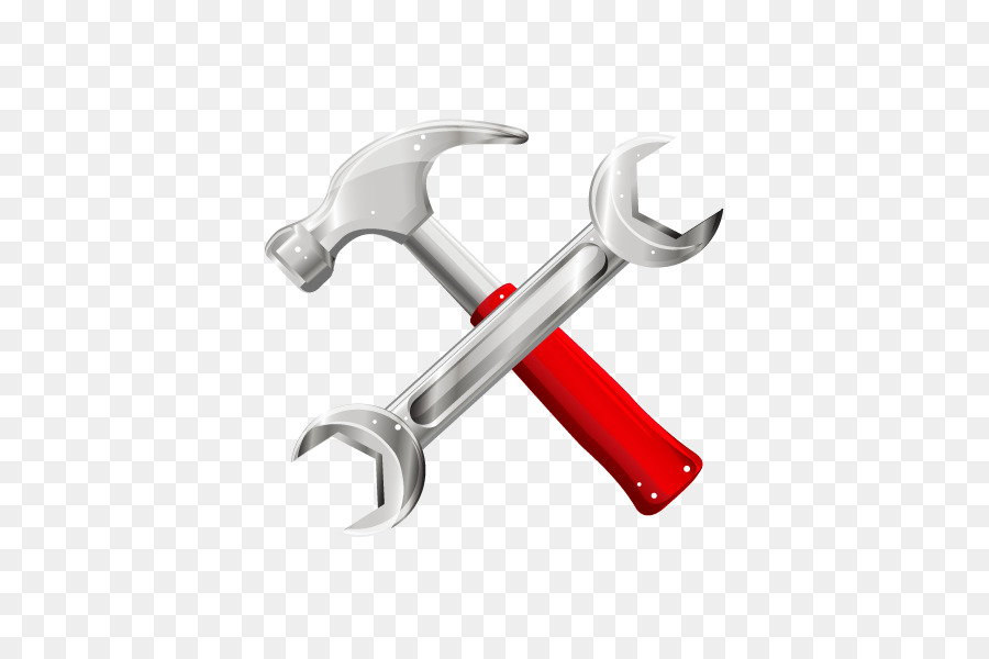 martello, chiave inglese - Vettore chiave martello forma X