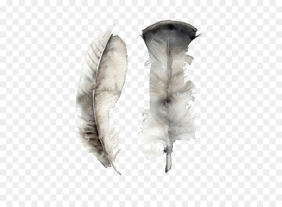 Lông Nước tranh Nghệ thuật Vải - Mực feather