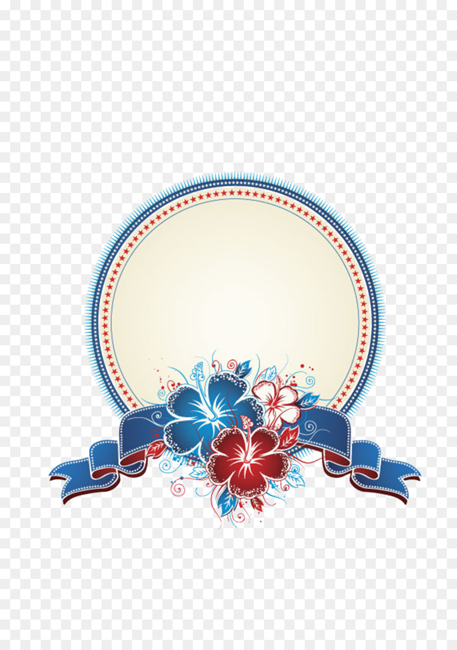 Bilderrahmen Flower Clip art - Blaue Blumen Textrahmen