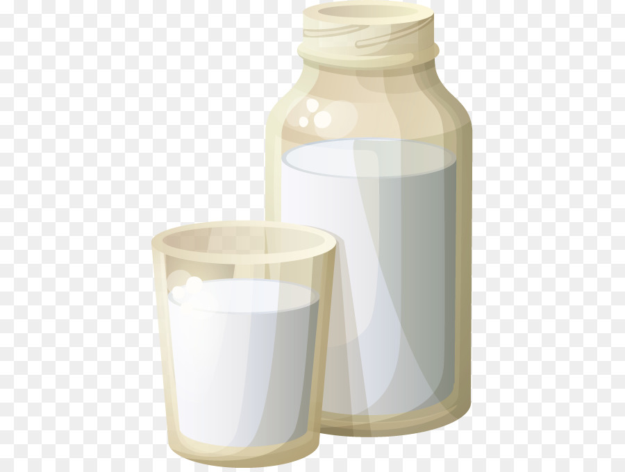 Caffè latte bottiglia di Latte da Bere - Infantile cartoon piano di motivi decorativi di latte fresco
