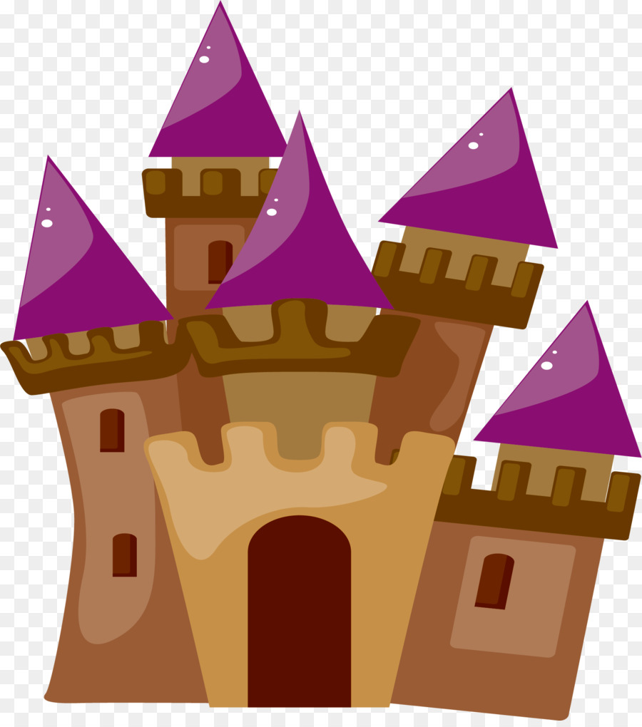 bức tranh lâu đài - Tòa nhà màu tím