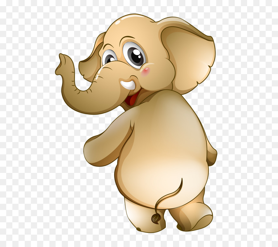 Der afrikanische Elefant Cartoon-Abbildung - lange Nase Elefant