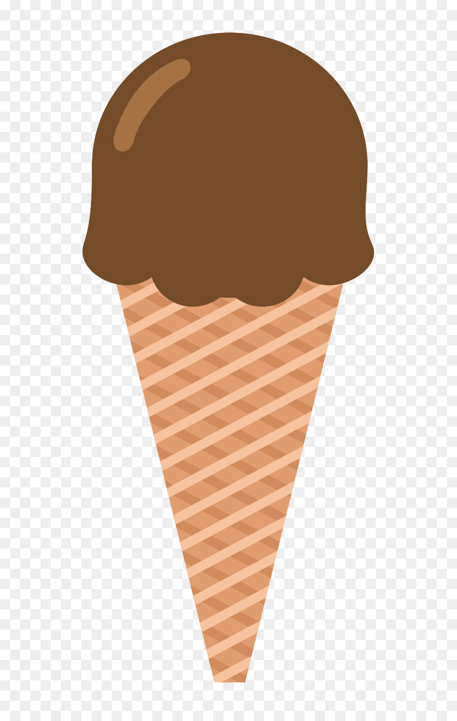 Schokoladen-Eiscreme-Eiscreme-Kegel-Symbol - Schokolade Kegel