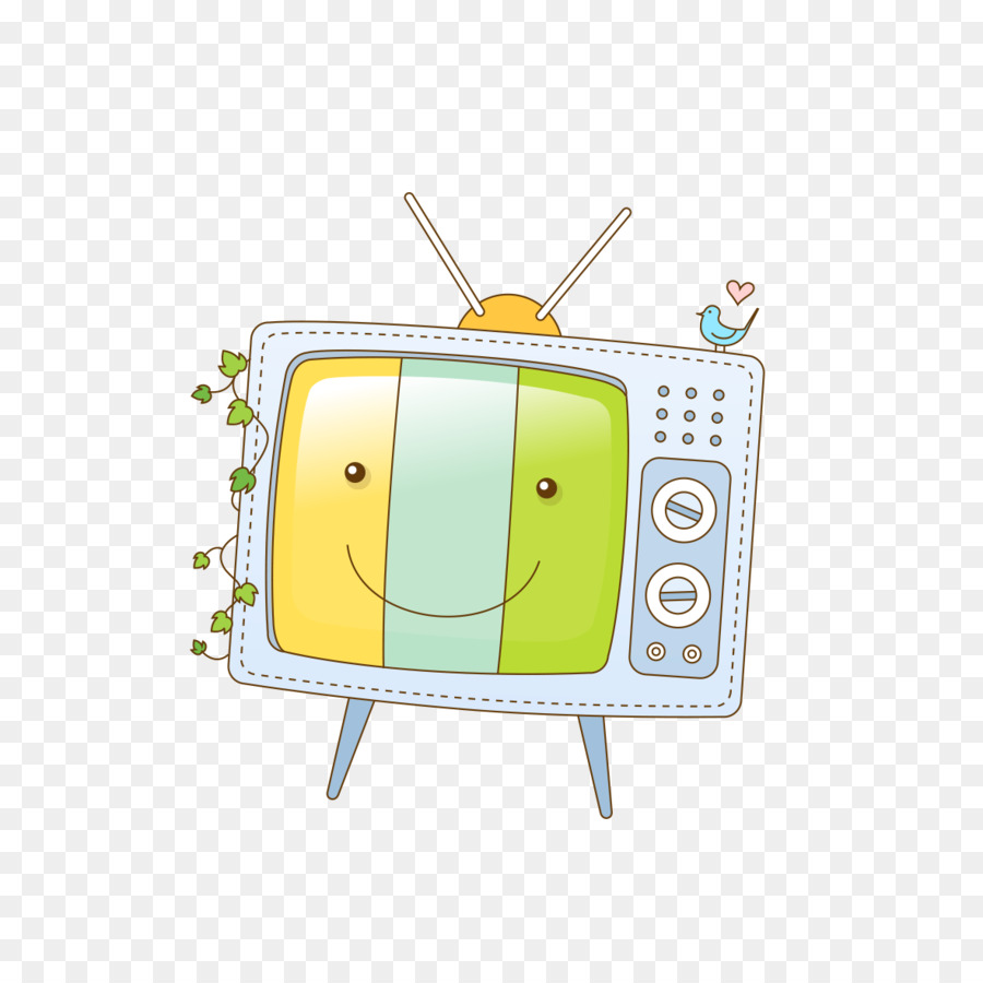 TV-Cartoon-Web-Seite - Handbemalte Tuch-TV