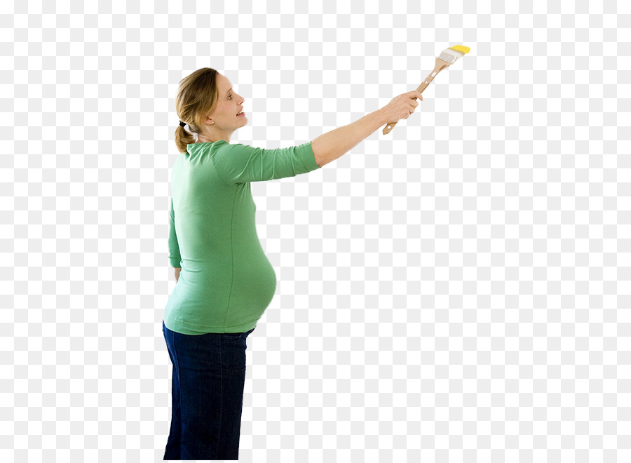 La gravidanza di fotografia di Stock, Dipinto Donna - Una donna incinta