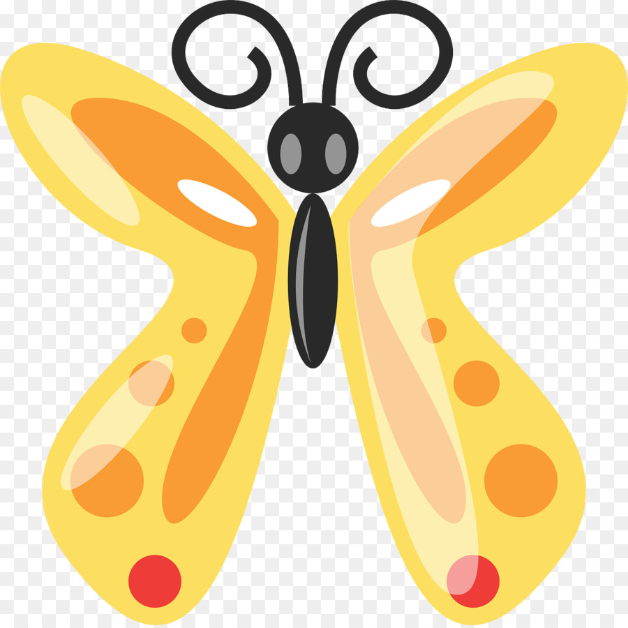Butterfly Cartoon-Zeichnung Clip art - Gelbe cartoon-Schmetterling