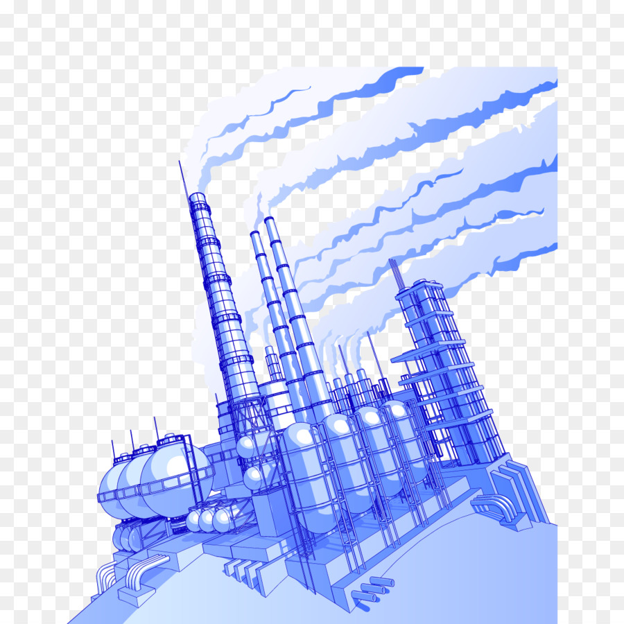 Xăng dầu Khí xăng Dầu - Véc tơ nhà máy và ống khói