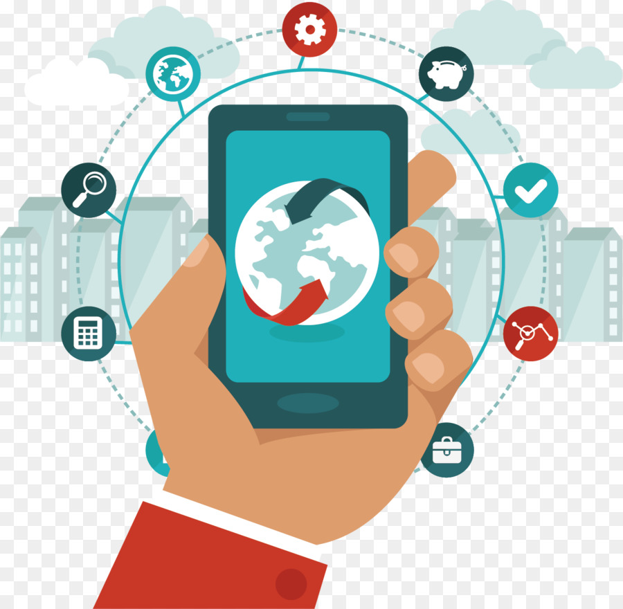 Handy Business Mobile-payment-Symbol - Vektor-Internet-Technologie