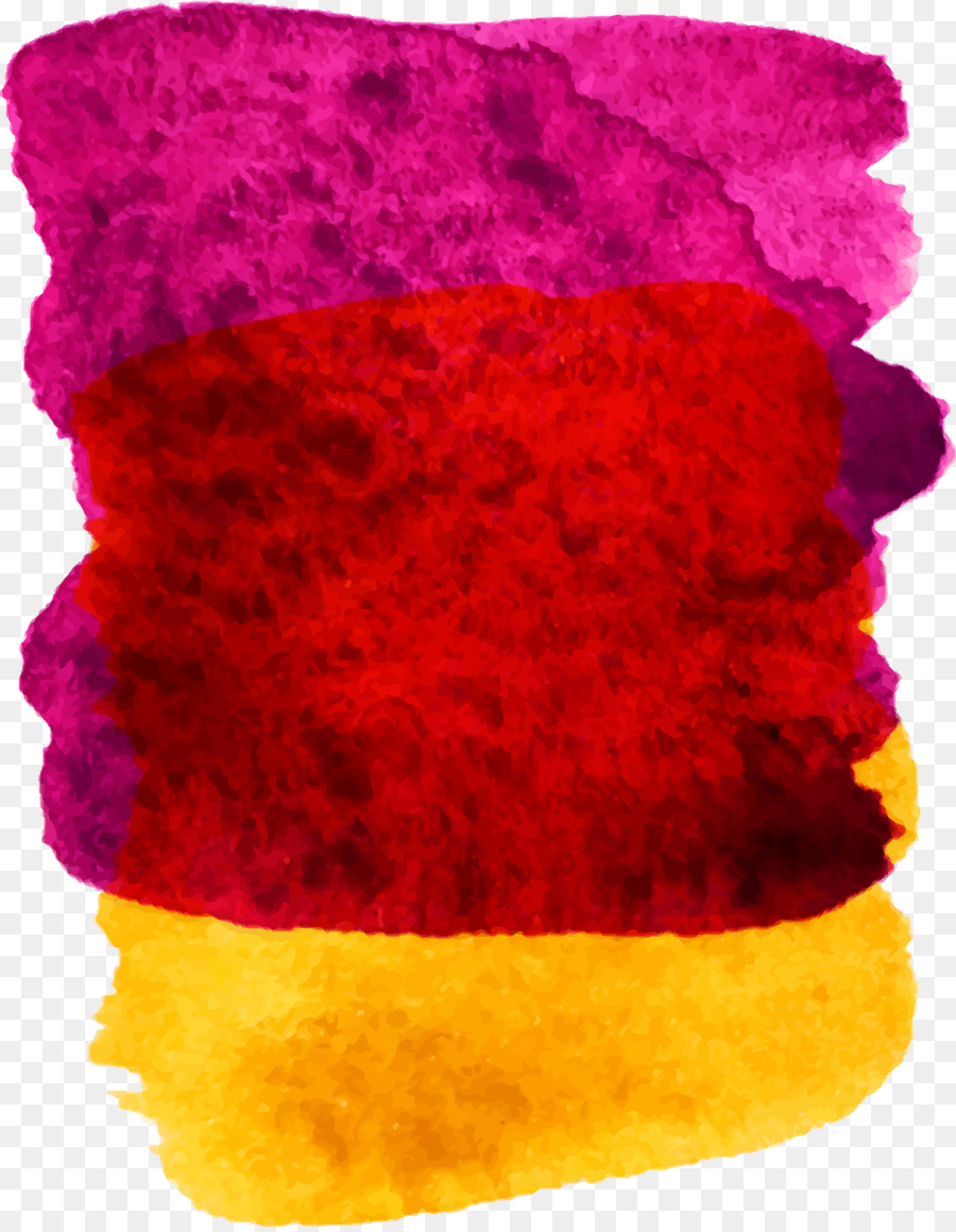 La pittura ad acquerello Texture mapping - giallo viola fetta di pane vettoriale