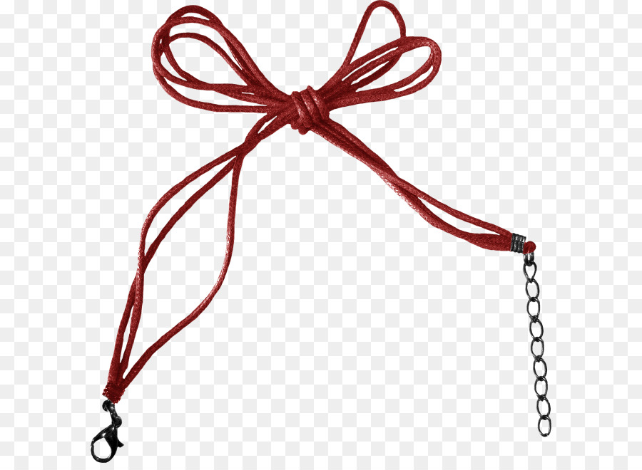 Rote Halskette Designer - Red Bow Halskette