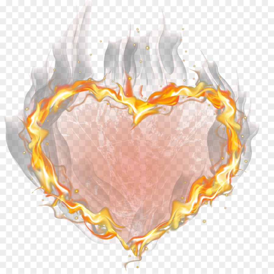 Cuore Di Carattere - La fiamma materiale decorativo di cuore vettoriale