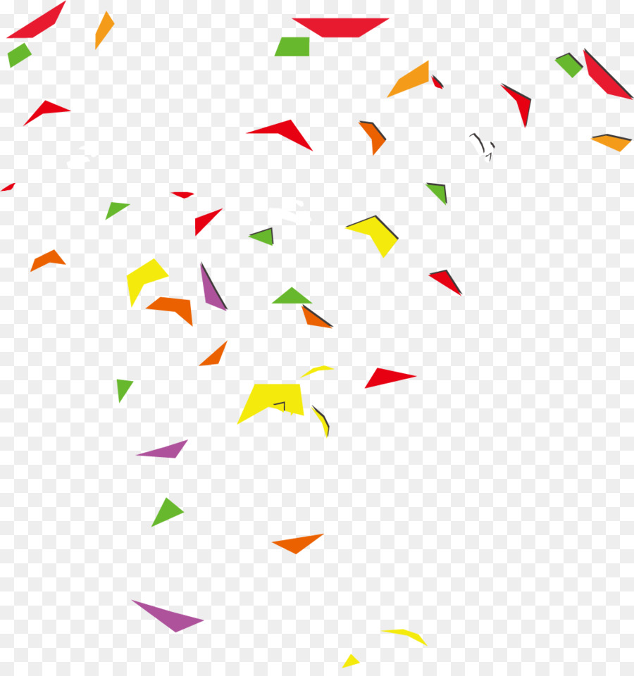 Papier clipart - hand farbigen dekorativen schwimmenden Dreieck