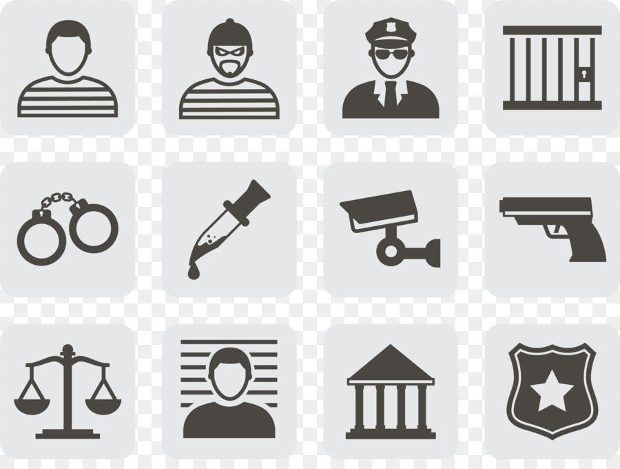 Kriminalität Gericht-Symbol - Polizei criminal justice court-Symbol