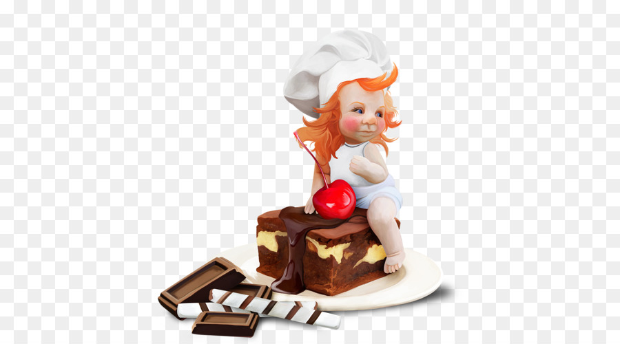 Scrapbooking digitale Bevanda al Cioccolato - Cartoon torta al cioccolato e il Piccolo Chef