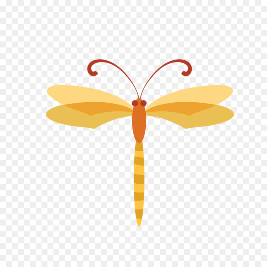Butterfly Cartoon Abbildung - Gelbe cartoon Libelle