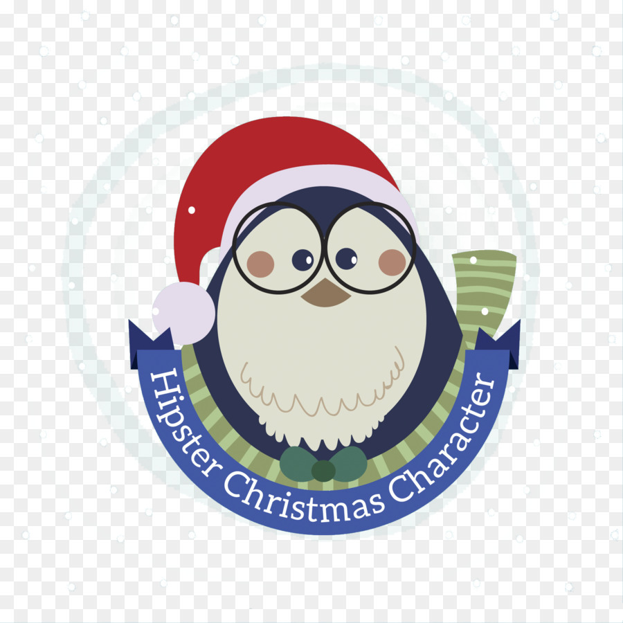 Babbo Natale Pinguino Di Natale Hipster - Pinguino di Natale Vector materiale