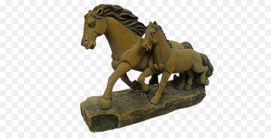 Pferd Caballo (Skulptur) Quyang County Statue - Statue von zwei Pferden