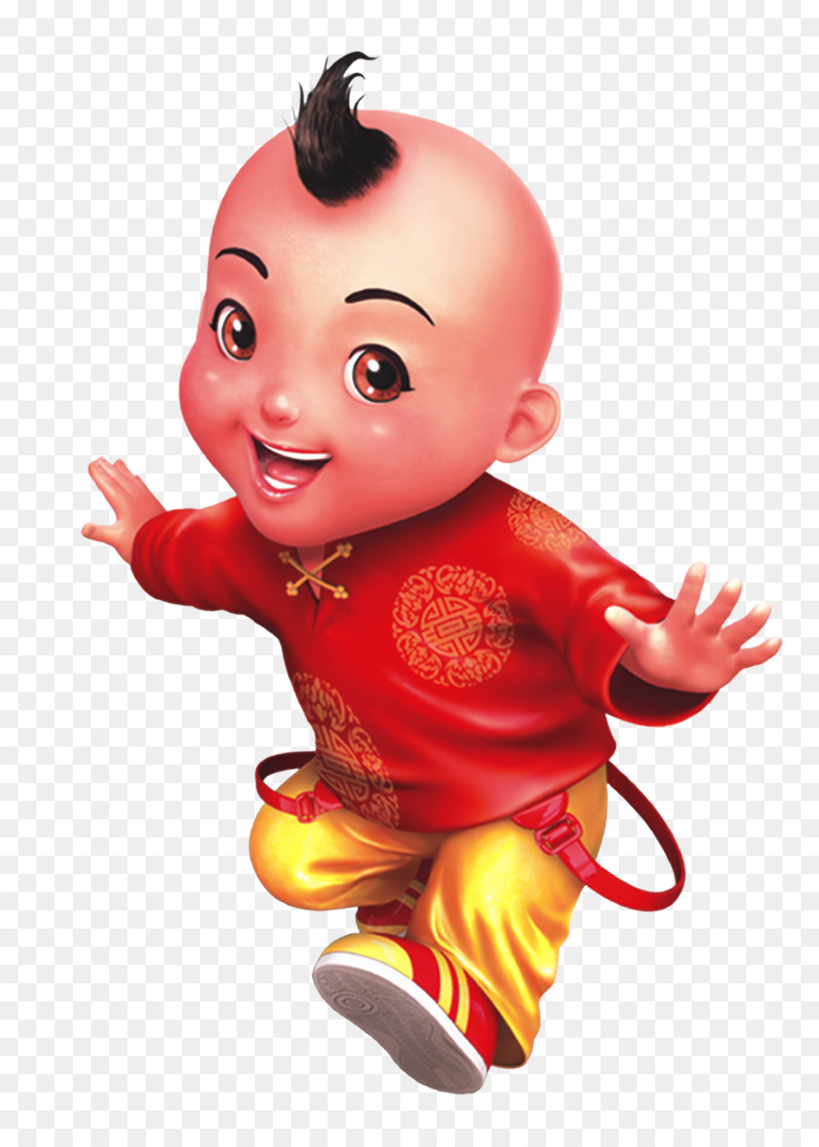 Cina Cinese di Nuovo Anno del Bambino Reunion cena Acconciatura - ragazzo rosso