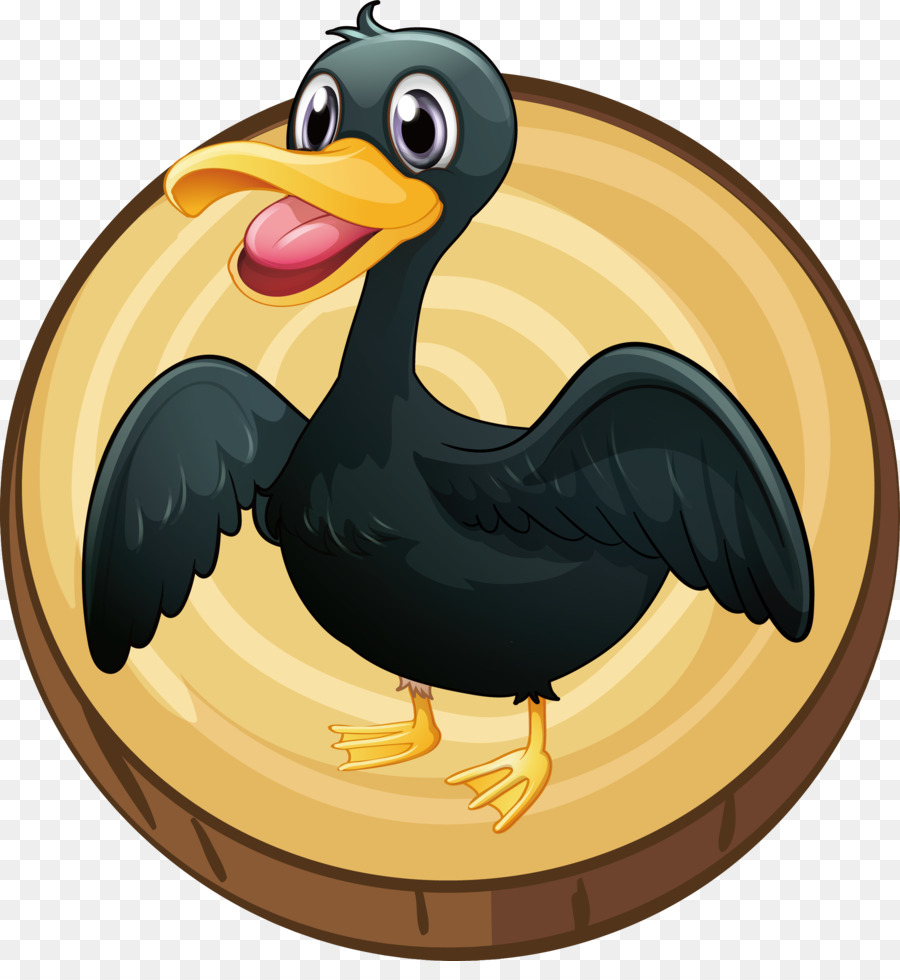 Ente Stockente Download - Cute cartoon schwarze Ente