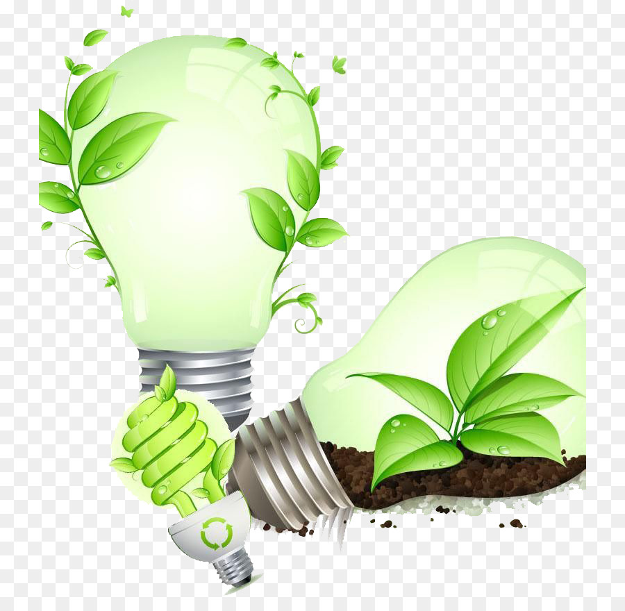 Energieeinsparung Energy saving lamp die Effiziente Nutzung von Energie Effizienz - Birne Pflanze Design