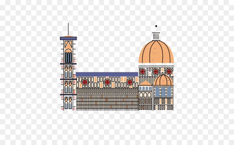 Florenz-Grafik-design-Animation-Illustration - Kreative Flat castle building