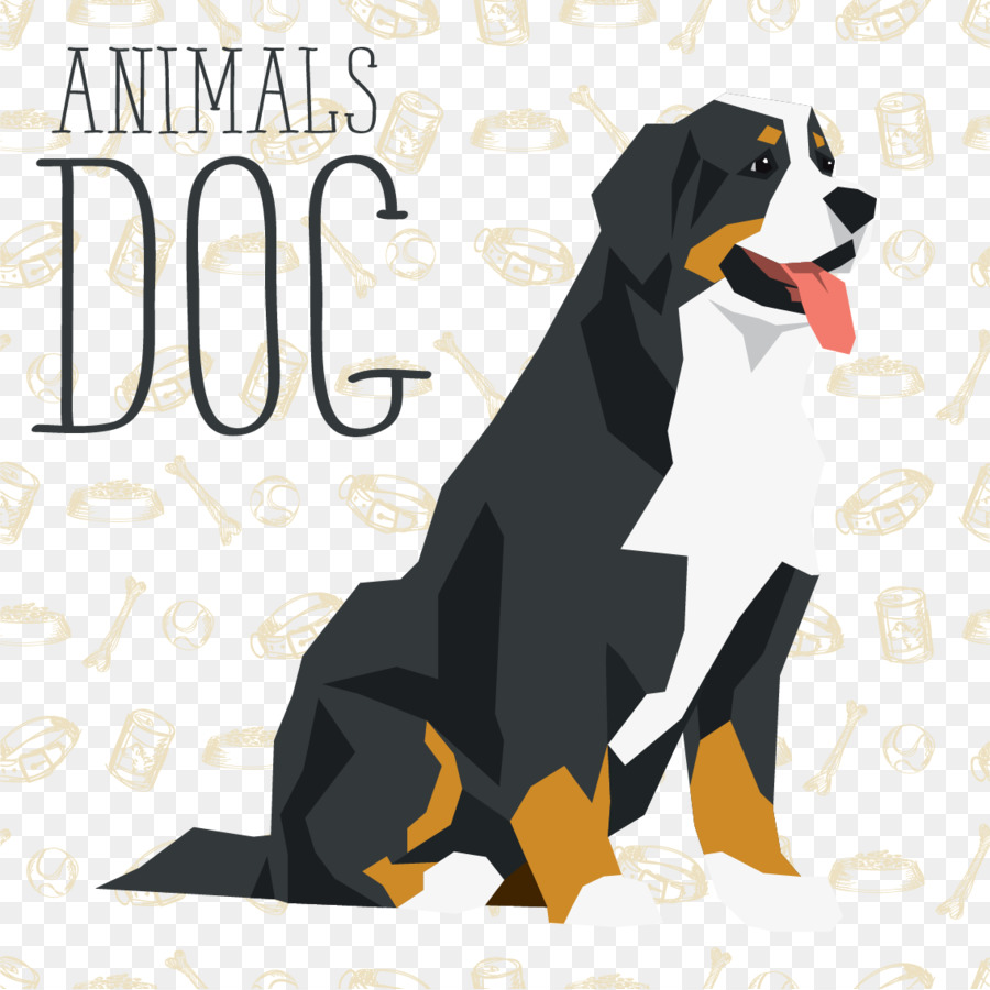 Berner Sennenhund Lizenzfreie Illustrationen - Dekorative Mountain Hunde