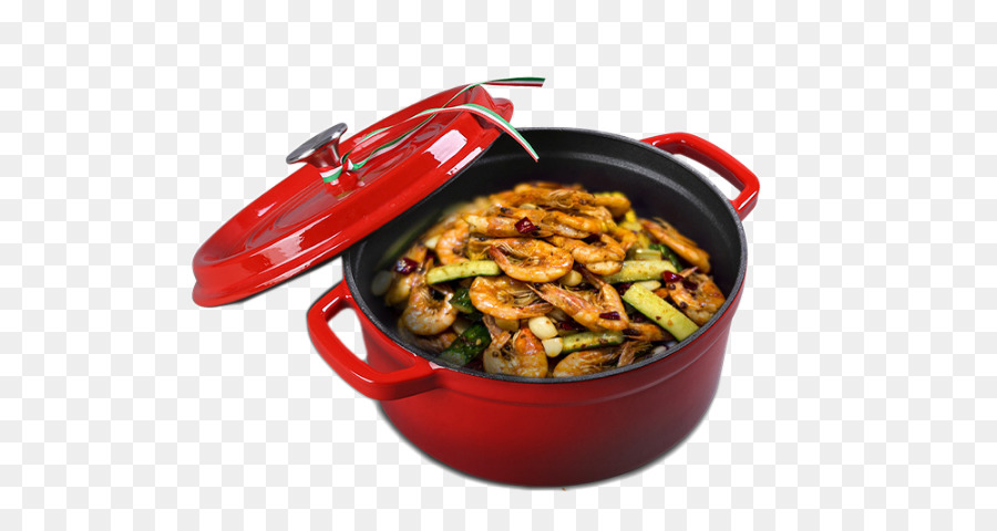 Cucina vegetariana, Pentole e bakeware Stock pentola Mescolare friggere - fritto di gamberi stufato pentola