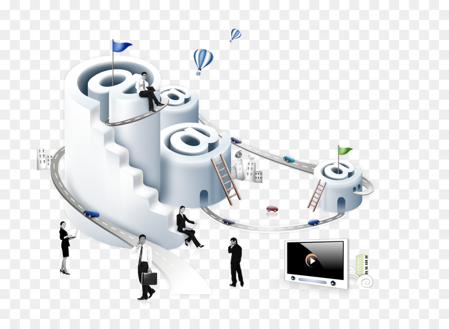 Digital marketing Website Business-Service-Promotion - Business-Technologie-Elemente
