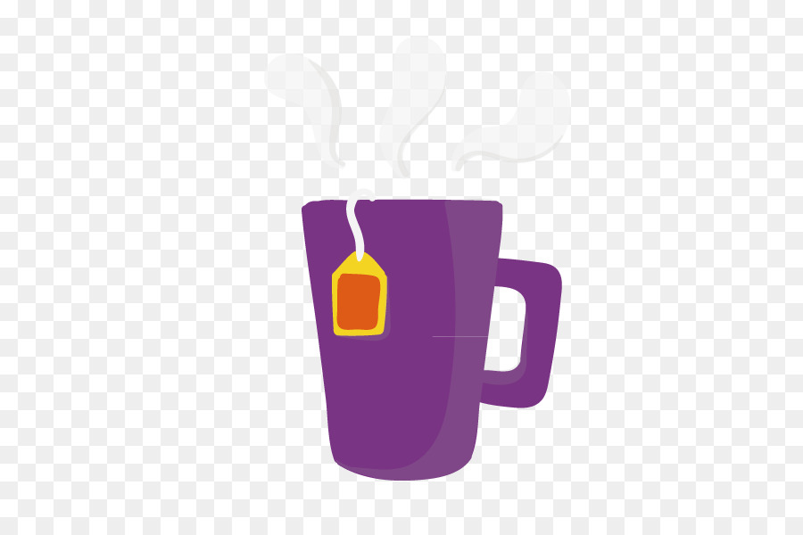 Teetasse Kaffee-Teetasse - Vektor lackiert lila Kaffee Tasse