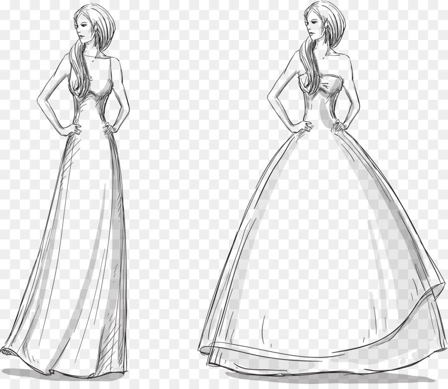 Kleid Zeichnen Kleid Mode - Elegante Frauen gemalt, anderes Kleid png  herunterladen - 2310*1976 - Kostenlos transparent Kleid png Herunterladen.
