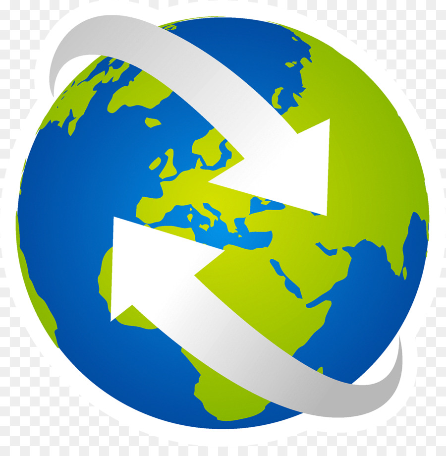 Erde Globus-Logo Planet - Pfeil Der Erde