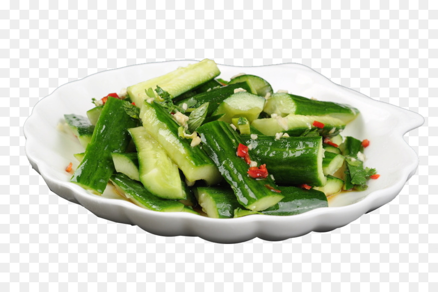 Gebratener Reis-Gurke-chinesische Küche-Gemüse-Salat - Gurkensalat