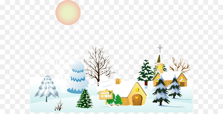 Tuyết mùa Đông Clip nghệ thuật - Véc tơ yếu tố thị Trấn Giáng sinh