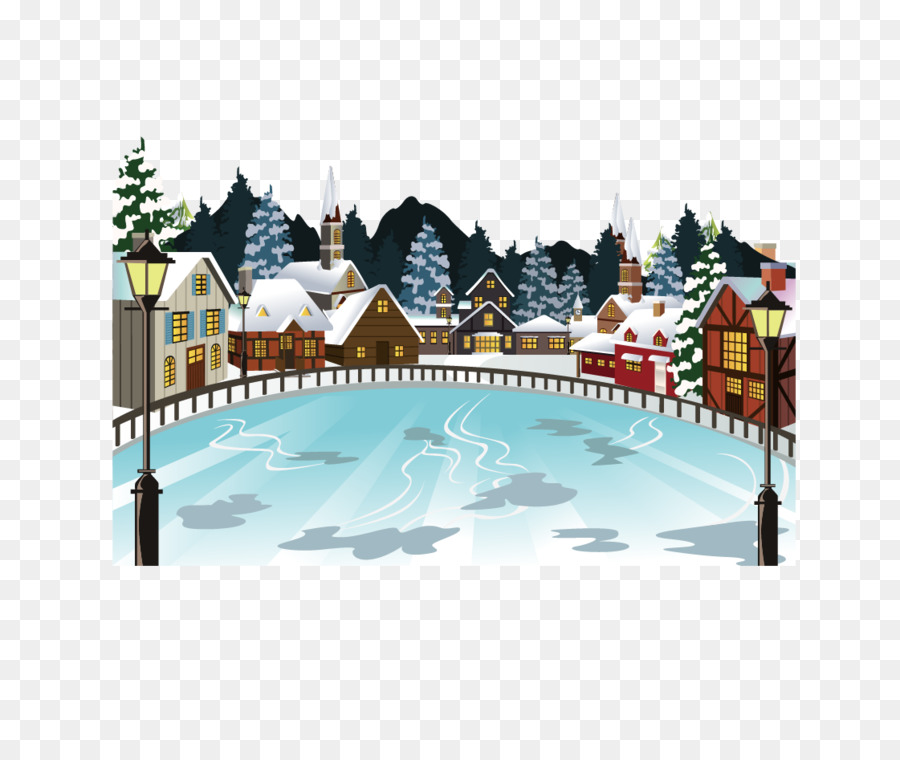 Animazione file di Computer - vettore di neve casa