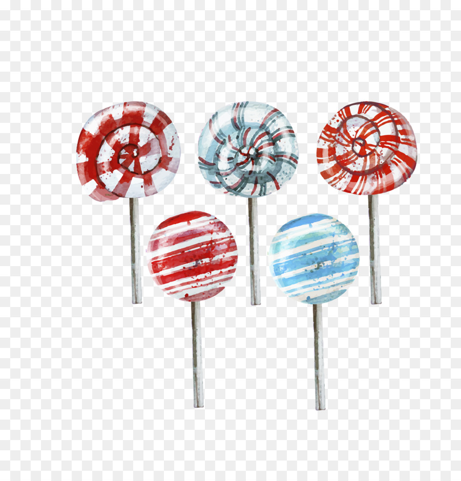 Lollipop-Aquarell - Vektor-Farbe lollipop fünf