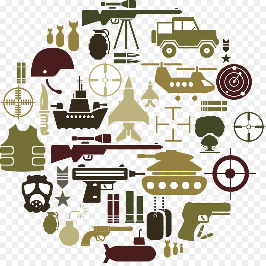 Militär-Armee-Illustration - Kraft PPT-icon-Elemente