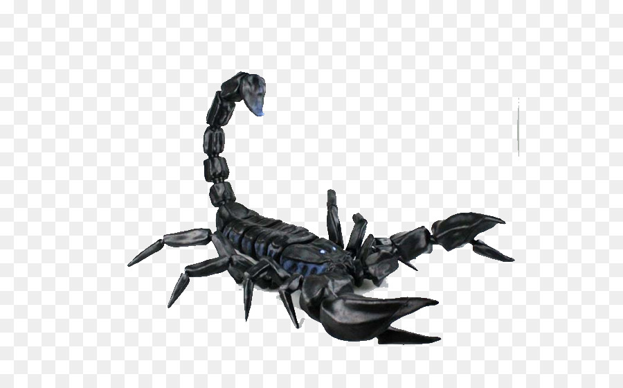 Scorpion 3D-Druck, 3D-Modellierung, 3D-computer-Grafik - Schwarz metallic Glanz realistischen Skorpion