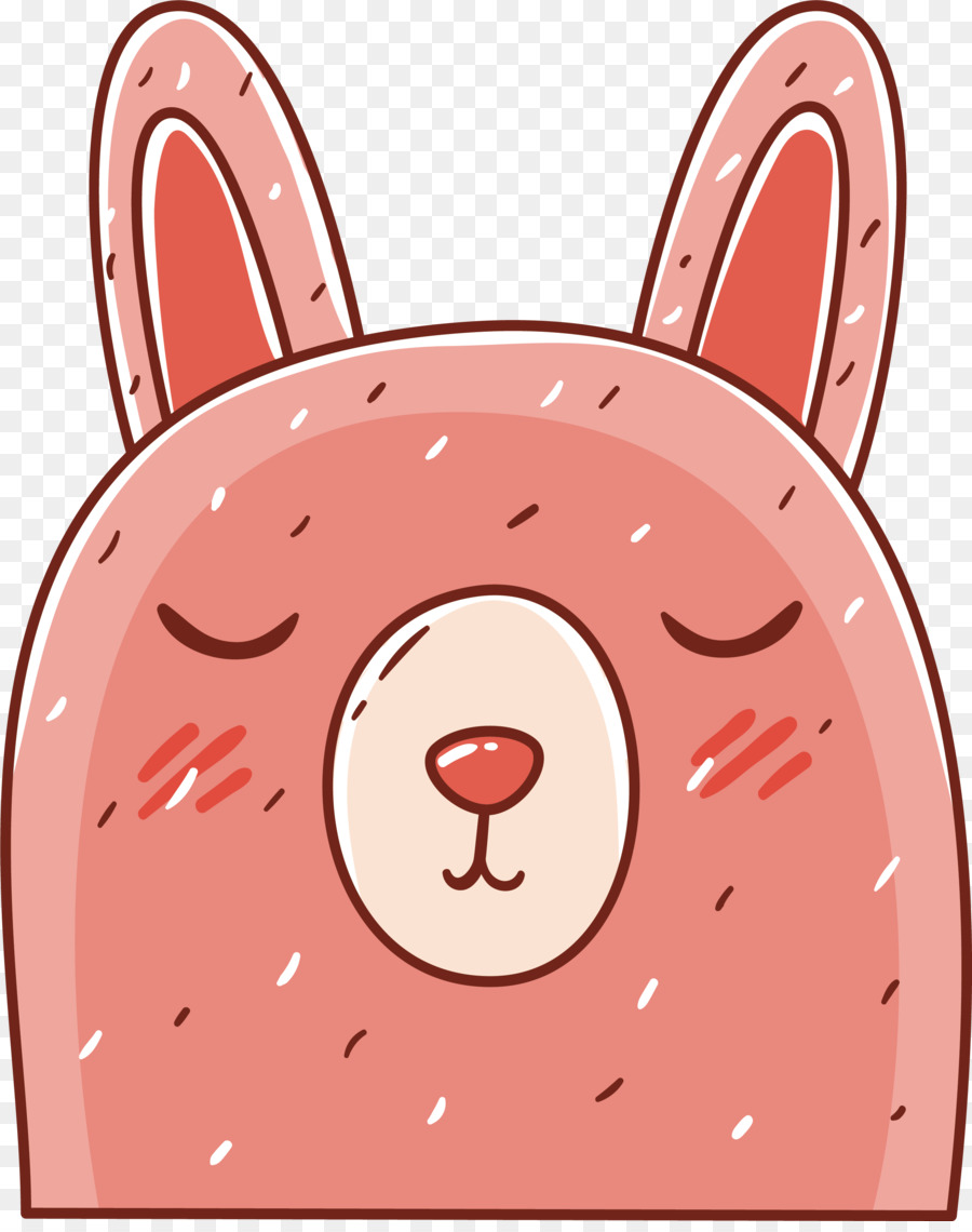 thỏ hoạ - Thỏ màu hồng mẫu