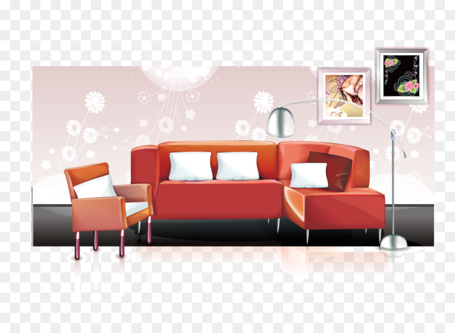 Interior Design Services Couch Wohnlandschaft Abbildung - Wohnzimmer-Heimtextilien wie eine ganze
