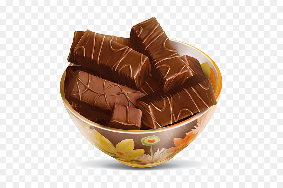 Fudge Chocolate-Cookie-Illustration - Hand bemalt Schokoladen Kuchen