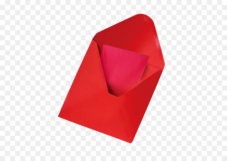 Hình Chữ Nhật Tim - Mở phong bì màu đỏ mô hình trang trí