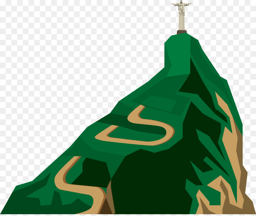 Verde, Illustrazione - Green mountain pattern materiale