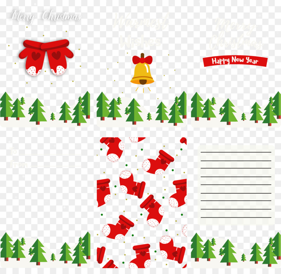 Giấy thiệp Giáng sinh cây Giáng sinh - Thẻ đỏ Giáng sinh văn phòng