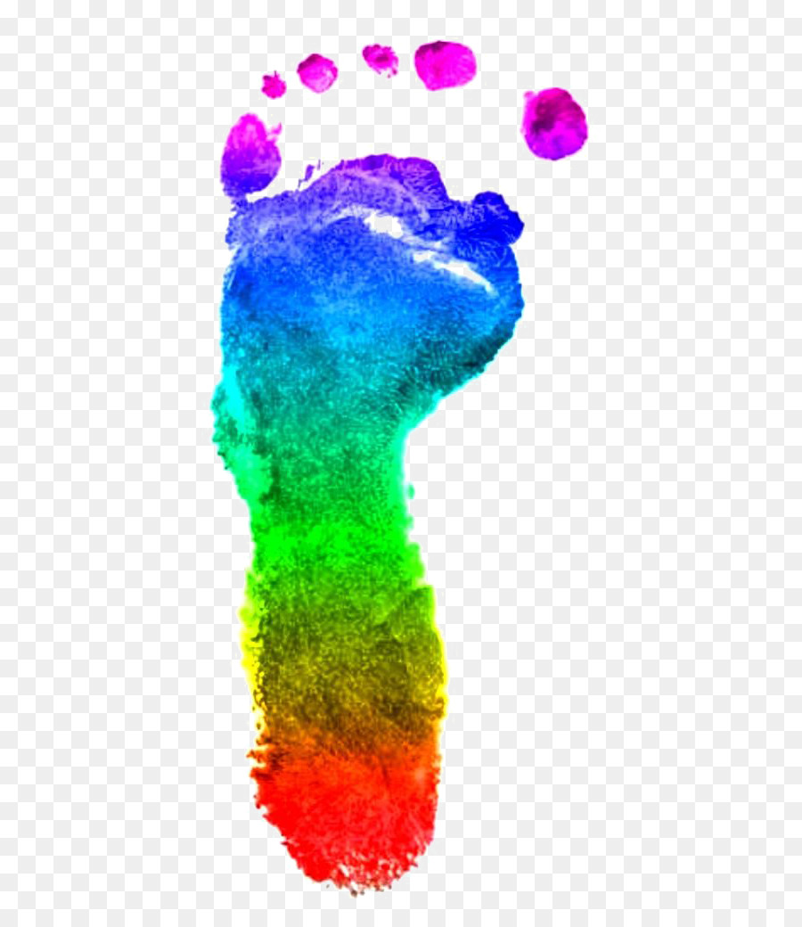 Farbe Fußabdruck Rainbow Clip-art - Farbe Fußabdrücke