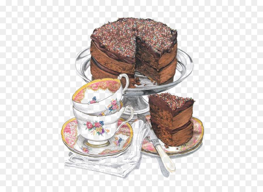 Kaffee-Schoko-Kuchen Obstkuchen vom Blech Cupcake - britischen afternoon tea